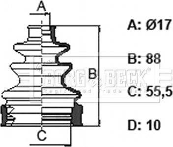 Borg & Beck BCB6365 - Маншон, полуоска vvparts.bg