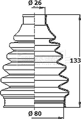 Borg & Beck BCB6367 - Маншон, полуоска vvparts.bg