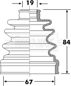 Borg & Beck BCB6309 - Маншон, полуоска vvparts.bg