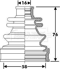 Borg & Beck BCB6302 - Маншон, полуоска vvparts.bg