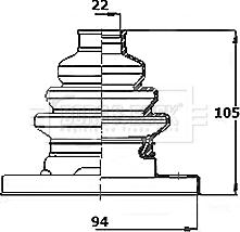 Borg & Beck BCB6317 - Маншон, полуоска vvparts.bg