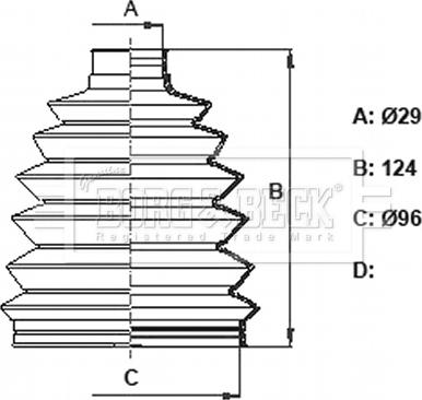 Borg & Beck BCB6384 - Маншон, полуоска vvparts.bg