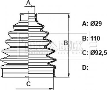 Borg & Beck BCB6380 - Маншон, полуоска vvparts.bg