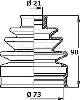 Borg & Beck BCB6336 - Маншон, полуоска vvparts.bg