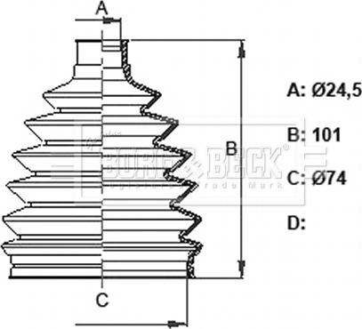 Borg & Beck BCB6330 - Маншон, полуоска vvparts.bg