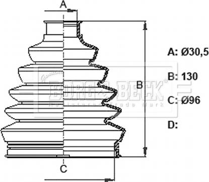 Borg & Beck BCB6332 - Маншон, полуоска vvparts.bg