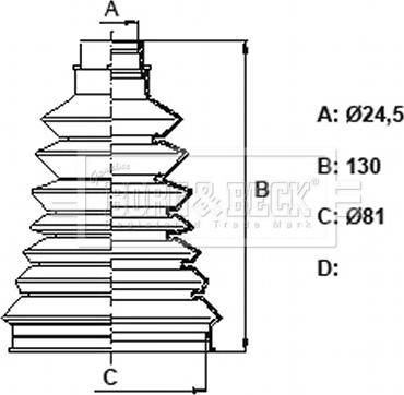 Borg & Beck BCB6337 - Маншон, полуоска vvparts.bg