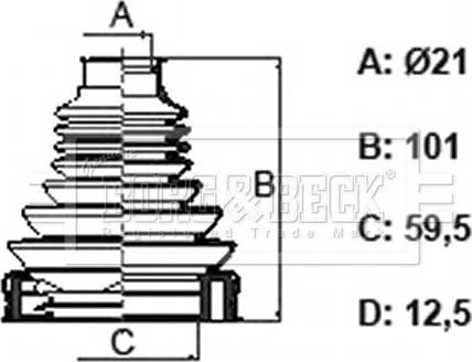 Borg & Beck BCB6323 - Маншон, полуоска vvparts.bg