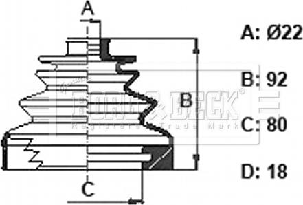 Borg & Beck BCB6322 - Маншон, полуоска vvparts.bg