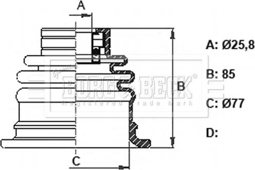 Borg & Beck BCB6327 - Маншон, полуоска vvparts.bg