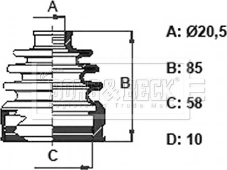 Borg & Beck BCB6371 - Маншон, полуоска vvparts.bg