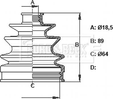 Borg & Beck BCB6378 - Маншон, полуоска vvparts.bg