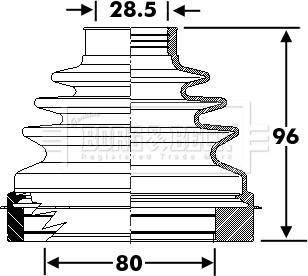 Borg & Beck BCB6297 - Маншон, полуоска vvparts.bg