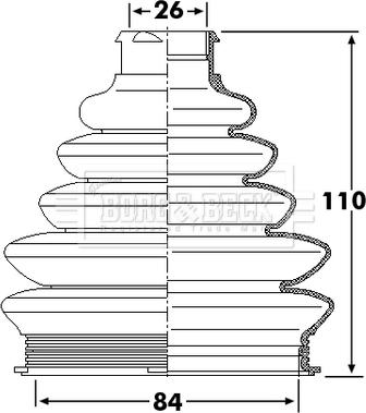 Borg & Beck BCB6249 - Маншон, полуоска vvparts.bg