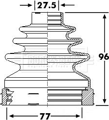 Borg & Beck BCB6244 - Маншон, полуоска vvparts.bg