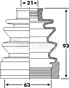 Borg & Beck BCB6245 - Маншон, полуоска vvparts.bg