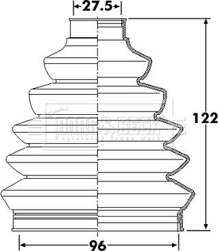 Borg & Beck BCB6248 - Маншон, полуоска vvparts.bg