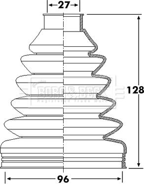 Borg & Beck BCB6255 - Маншон, полуоска vvparts.bg