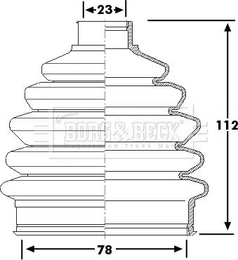 Borg & Beck BCB6251 - Маншон, полуоска vvparts.bg