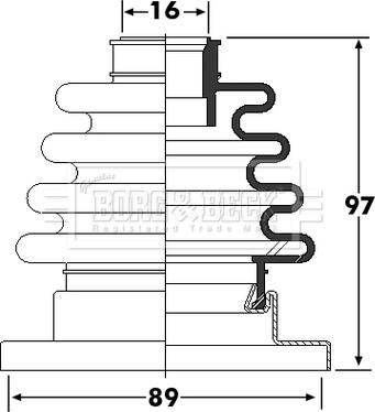 Borg & Beck BCB6252 - Маншон, полуоска vvparts.bg