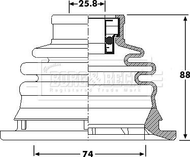 Borg & Beck BCB6209 - Маншон, полуоска vvparts.bg