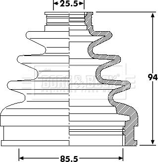 Borg & Beck BCB6219 - Маншон, полуоска vvparts.bg