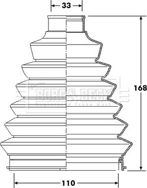 Borg & Beck BCB6214 - Маншон, полуоска vvparts.bg