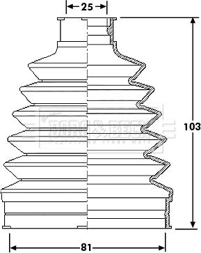 Borg & Beck BCB6210 - Маншон, полуоска vvparts.bg