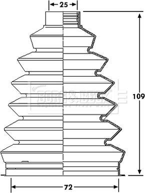 Borg & Beck BCB6211 - Маншон, полуоска vvparts.bg