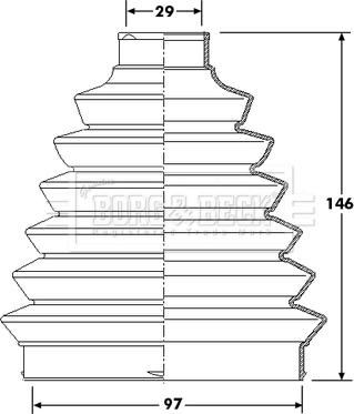 Borg & Beck BCB6213 - Маншон, полуоска vvparts.bg