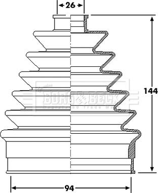 Borg & Beck BCB6212 - Маншон, полуоска vvparts.bg