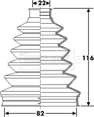 Borg & Beck BCB6285 - Маншон, полуоска vvparts.bg