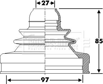 Borg & Beck BCB6286 - Маншон, полуоска vvparts.bg