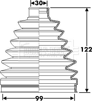 Borg & Beck BCB6283 - Маншон, полуоска vvparts.bg