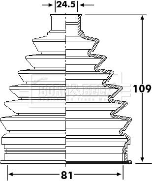 Borg & Beck BCB6234 - Маншон, полуоска vvparts.bg