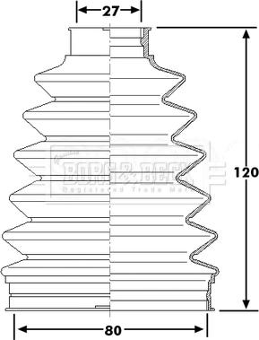 Borg & Beck BCB6230 - Маншон, полуоска vvparts.bg