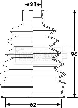 Borg & Beck BCB6225 - Маншон, полуоска vvparts.bg