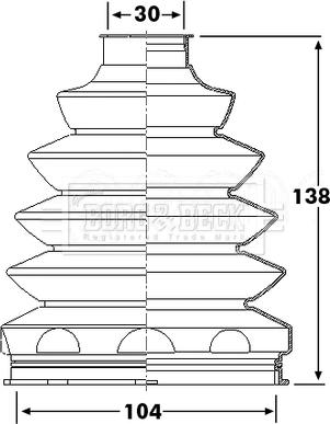 Borg & Beck BCB6228 - Маншон, полуоска vvparts.bg