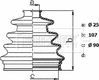 Borg & Beck BCB6227R - Маншон, полуоска vvparts.bg