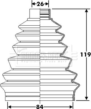 Borg & Beck BCB6279 - Маншон, полуоска vvparts.bg