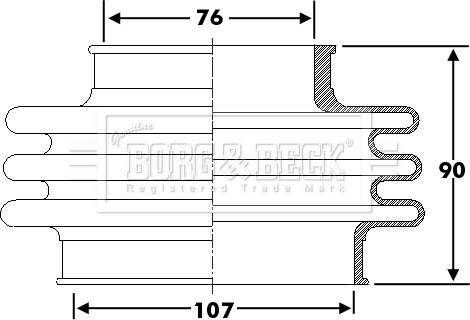 Borg & Beck BCB6276 - Маншон, полуоска vvparts.bg