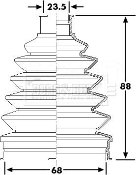 Borg & Beck BCB6270 - Маншон, полуоска vvparts.bg