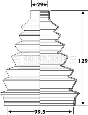 Borg & Beck BCB6278 - Маншон, полуоска vvparts.bg