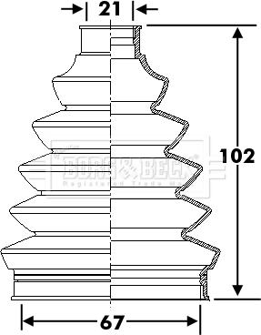 Borg & Beck BCB6277 - Маншон, полуоска vvparts.bg