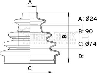 Borg & Beck BCB1004 - Маншон, полуоска vvparts.bg