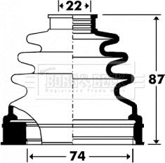 Borg & Beck BCB2904 - Маншон, полуоска vvparts.bg