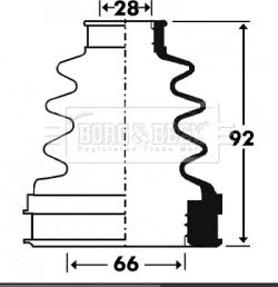 Borg & Beck BCB2900 - Маншон, полуоска vvparts.bg