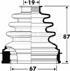 Borg & Beck BCB2901 - Маншон, полуоска vvparts.bg