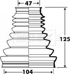 Borg & Beck BCB2908 - Маншон, полуоска vvparts.bg