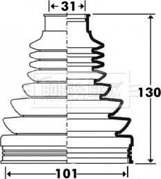 Borg & Beck BCB2907 - Маншон, полуоска vvparts.bg